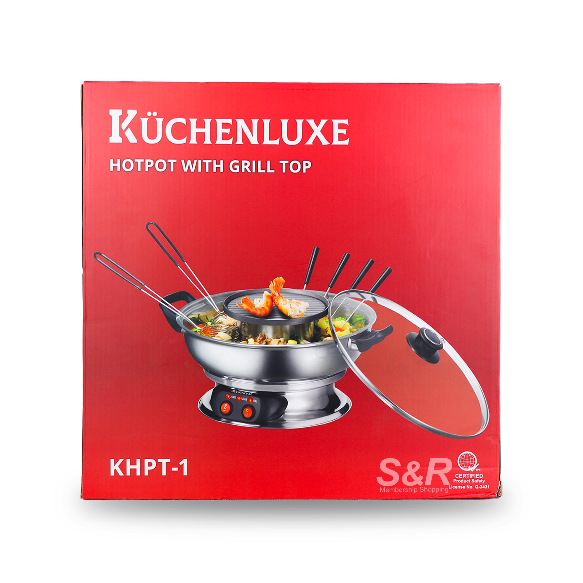 Kuchenluxe Hotpot With Grill Top